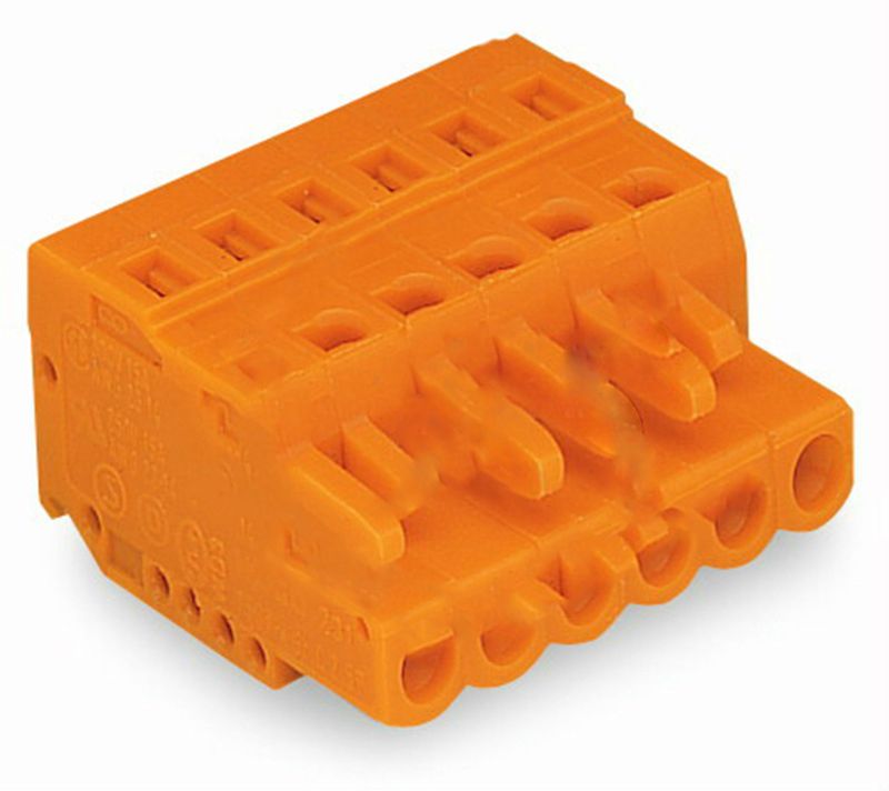 Печатная плата, 6 ядер, печатная плата, клеммный контактный разъем с фиксированным шагом ушного штифта 5 мм, Соединительный штекер и гнездо, источник питания 2-24pin