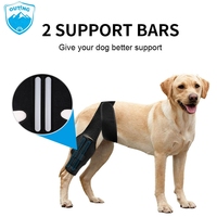 Attelle de genou pour chien en néoprène respirant et réglable avec logo personnalisé pour soulager la douleur liée à la déchirure du ligament croisé avant, à la dysplasie de la hanche et à l'arthrite