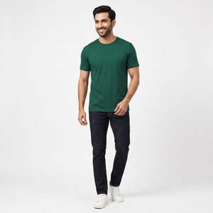 Camiseta Unisex 100% Algodón Teñido en Hilo, Cuello Redondo, Hombros Caídos, Manga Corta, Transpirable, Ajuste Original - Product Image 1
