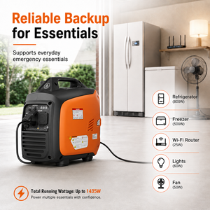 Générateur onduleur Efurden 4300 Watts 120V/230V 60Hz à essence 4 temps portable avec démarrage par lanceur pour bateau - Disponible en stock - Product Image 4