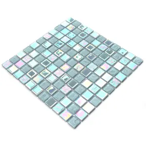佛山优质热熔玻璃马赛克游泳池瓷砖蓝色玻璃马赛克