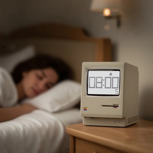 Reloj <span class=keywords><strong>Despertador</strong></span> Clásico Retro de Escritorio, Mini Computadora Decorativa, Luz Nocturna, Carga USB, Pantalla Digital, ABS - Product Image 3
