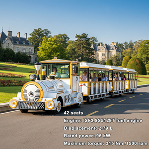 Tren <span class=keywords><strong>de</strong></span> Juego para Niños, <span class=keywords><strong>de</strong></span> 42 Plazas, con Motor Diésel, <span class=keywords><strong>de</strong></span> <span class=keywords><strong>Larga</strong></span> <span class=keywords><strong>Distancia</strong></span>, sin Rieles, para Carnaval - Product Image 2