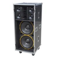Nouvel arrivage : Enceinte professionnelle TH6215 double 15 pouces 3 voies avec flight case, 1800W RMS, pour scène, spectacles en extérieur, mariages et événements