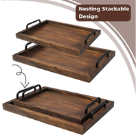 Plateau rectangulaire en bois véritable, écologique, jetable, design moderne, pour la restauration, les mariages, vente en gros