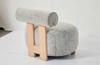 Canapé d'angle modulaire compact moderne et fauteuil de détente avec design en velours sous vide pour la maison, le bureau et le salon