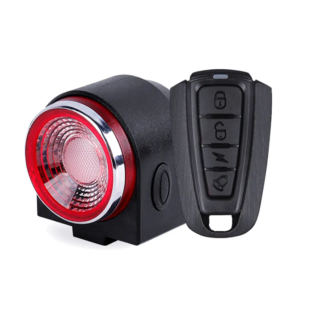 A8 Anti-theft Bike Alarm Remote Waterproof Security Cycling Alarm Signal Rear Tail Light For Bicycle Accessories