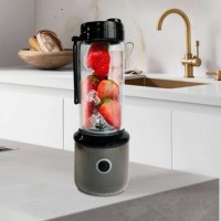 Draadloze USB-blender Draagbare sapcentrifuge Glazen behuizing Oplaadbare smoothiemaker Mini fruitblenderbeker voor dagelijks gebruik op kantoor en op reis