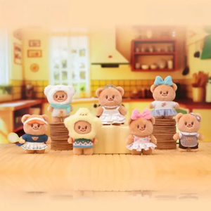 Caja ciega de oso de mantequilla Original lindo traje de <span class=keywords><strong>Hermanas</strong></span> Kawaii Latte bebé vinilo llavero de felpa muñecas caja ciega regalo - Product Image 2