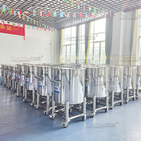 Réservoir de stockage en acier inoxydable 300L de qualité sanitaire pour huile liquide crème jus lait nouvel état
