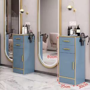 2025 New Arrival Daisy Barbershop Tool Cabinet Special Beauty Salon Drawer Type Shelf Metal Wood for Home Bedroom Use - Product Image 2