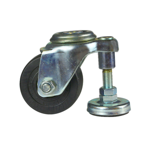 Chinese Supplier Adjustable Caster <strong>3</strong> Inch <strong>Rubber</strong> Material Casters <strong>Wheels</strong> Load Capacity 300kgs - Product Image 2