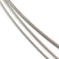 Câble métallique en acier inoxydable avec œillet, 7x7, 1.5mm, 2mm, prix d'usine, vente en gros