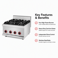 Cuisinière à gaz commerciale pour équipement de restauration, en acier inoxydable, pour pot en terre cuite, puissance 14,2 kW, cuisine cantonaise
