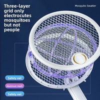 Matamosquitos Eléctrico Recargable 2 en 1, Plegable, Lámpara Trampa para Insectos UV, Ignífugo, Atrapa Insectos
