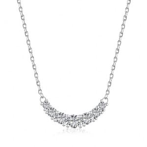 Collier pendentif en forme de U en argent S925 plaqué or rhodium 18 carats avec diamant 5A en zircone, design minimaliste Dylam pour femmes - Product Image 1