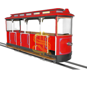 Train touristique sur chenilles pour grands parcs et stations, système de rails en acier robuste, transport panoramique haute capacité - Product Image 3
