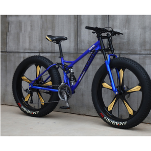 Bicicleta Híbrida Popular de <span class=keywords><strong>26</strong></span>'' con Diseño 4.0, Bicicleta de Montaña, Fat Bike, Cruiser de Playa con 21 Velocidades, Freno de Disco, <span class=keywords><strong>Horquilla</strong></span> de Acero para Ciclismo <span class=keywords><strong>en</strong></span> Nieve y Montaña - Product Image 4
