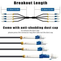 4 Fibres Câble blindé pour l'extérieur et l'intérieur Cordon de raccordement fibre optique Cavalier monomode 9/125 avec connecteur LC UPC à LC UPC