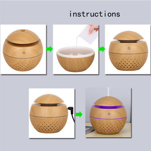 Difusor de Aroma de aire eléctrico, humidificador de aire ultrasónico de madera de 200ML, humidificador de aromaterapia de aceite esencial, generador de niebla fría para el hogar - Product Image 2