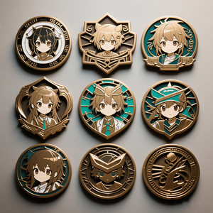 Pins de Solapa Personalizados de Aleación de Zinc con Diseño 2D, Estilo Antiguo y Moderno, en Dorado, Plateado y Negro, para Regalos y Souvenirs - Product Image 1