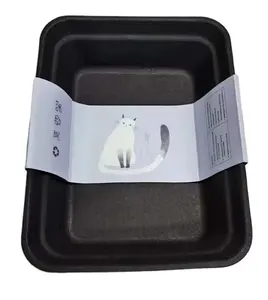 New Products Pet puppies and kittens use disposable cat litter tray Black Litter Box 4pk 6pk 8pk custom