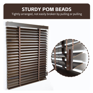 Persianas Enrollables de Madera de Alta Calidad, Persianas de Madera de <span class=keywords><strong>Tilo</strong></span>, Filtrantes, Duraderas y Ecológicas para Ventanas Corredizas - Product Image 4