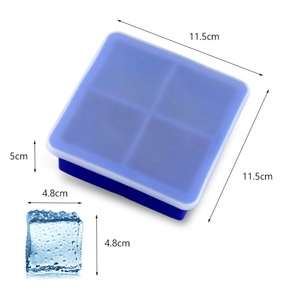 Food Grade Silicone Mold for <b>Ice</b> Cube 4 Cavities Square Shape <b>Ice</b> Making Mold Silicone <b>Ice</b> Cube Tray - Product Image 2
