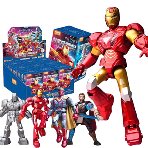 Autentici <span class=keywords><strong>Eroi</strong></span> <span class=keywords><strong>Marvel</strong></span> 04 Blokees Ironman Thor Versione Cinese, Set di Costruzioni, Giocattolo Misterioso in Scatola Cieca, Regalo - Product Image 1
