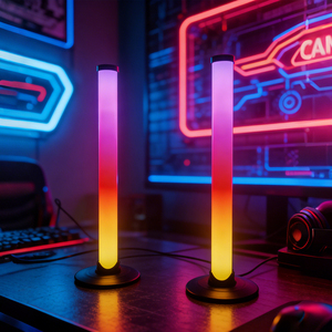 Luce Ambientale RGB Sincronizzata con la <span class=keywords><strong>Musica</strong></span>, Barra LED Intelligente a 360 Gradi, Design Moderno USB, Luci Ritmiche per Sala Giochi - Product Image 2