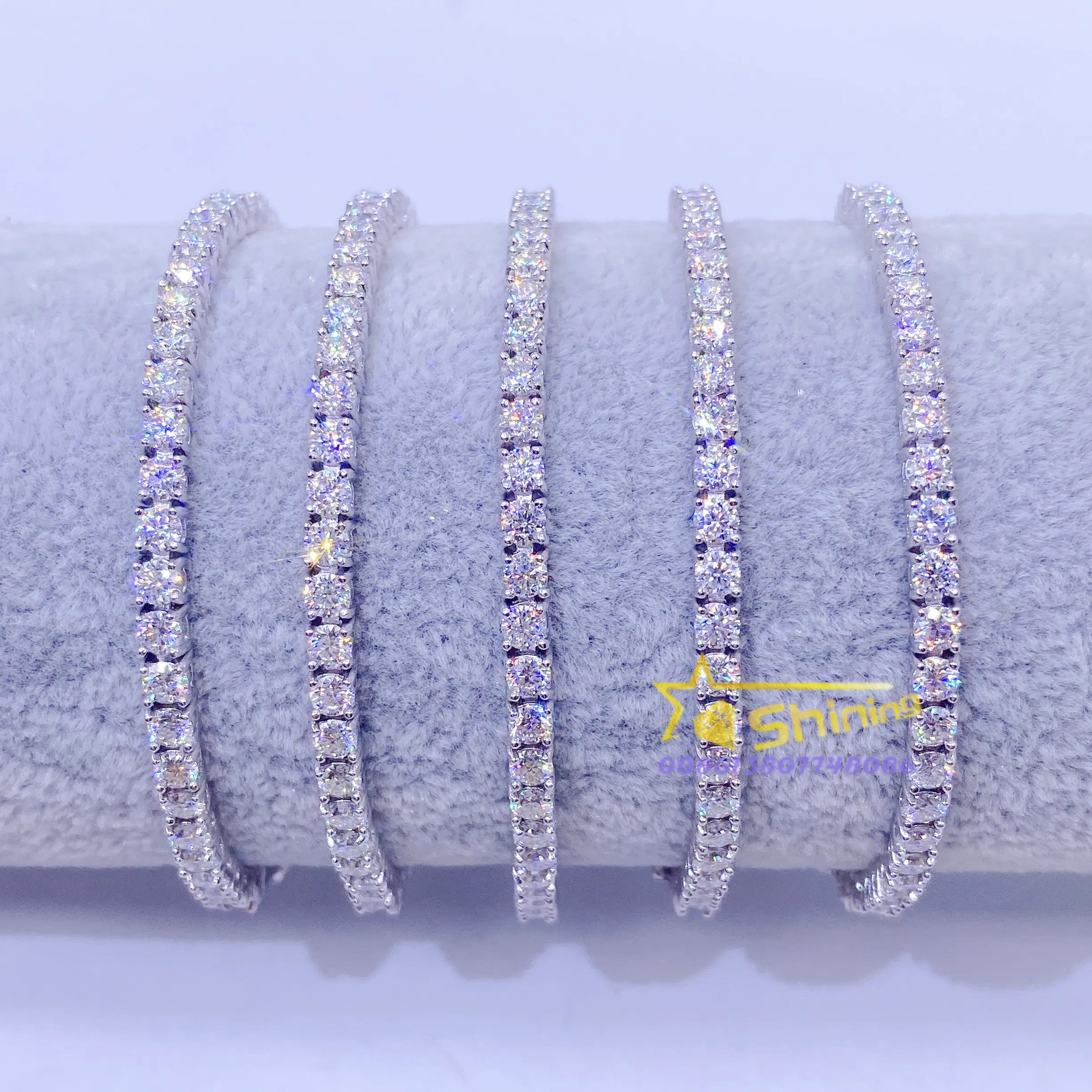 Size 3mm 4mm 5mm Tennis Bracelet Cubic Zirconia 925 Sterling Silver Tennis Bracelet For Women