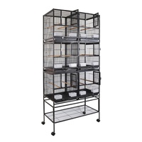 Cage à oiseaux rectangulaire écologique la plus vendue pour l'élevage d'animaux de compagnie, peut accueillir plusieurs oiseaux simultanément, utilisation intérieure/extérieure