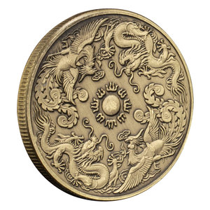 Đồng xu may mắn Truyền Thống Trung Quốc bộ sưu tập đồng Phượng Hoàng Đồng Xu Kỷ Niệm - Product Image 6