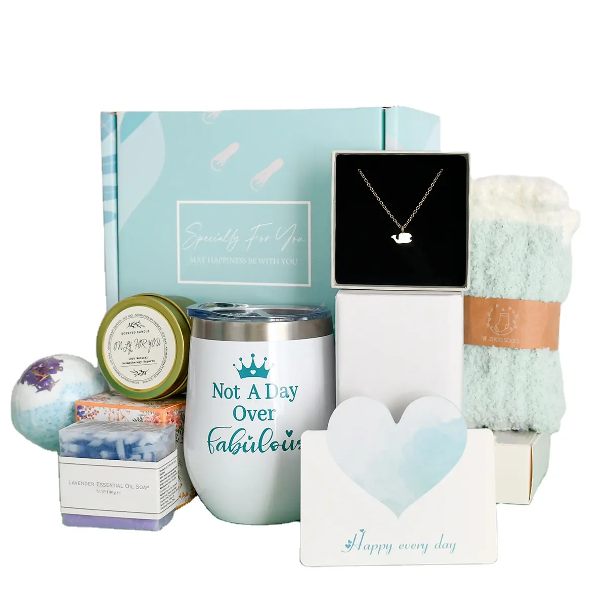 Gift Box Verjaardag Bruiloft Geschenken Deken Kaars Sokken Tumbler Cadeau Set Zorg Pakket Voor Vrouwen