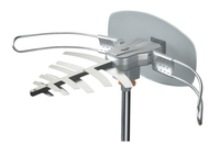 Cable Coaxial RG6 de 75 ohmios, antena de TV para exteriores, Rotor de 360 °, control remoto infrarrojo amplificado con alcance lejano, plástico duradero