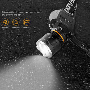 <span class=keywords><strong>1000</strong></span> lúmenes Zoom cabeza antorcha lámpara Sensor inducción impermeable Zoom XHP50 Led faro recargable para Camping pesca - Product Image 6