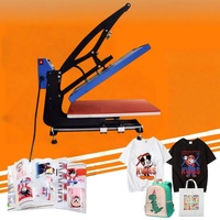 Presse à repasser manuelle plate 38*38 pour T-shirts et vêtements – Machine de transfert numérique à plat personnalisée