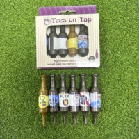 Prêt à expédier cadeaux de golf amusants 3.54 pouces accessoires de golf en plastique durables bouteille de bière t-shirts de golf faits à la main