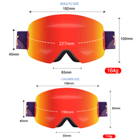 Fabricant de lunettes de ski DEX OEM Lentille amovible personnalisée Anti-buée Googles Lunettes de snowboard Lunettes de neige de ski