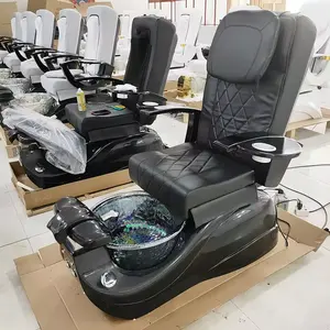 Высококачественное кресло для маникюра и ухода за ногами из белой кожи, электрический массажный спа-стул, 2023 для педикюра со стеклянной чашей