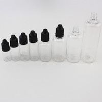 Flacons compte-gouttes en plastique PET de 30 ml avec embout, bouchon anti-enfant, flacon transparent pour liquide/colle/gouttes pour les yeux, 10 15 30 ml 50 ml