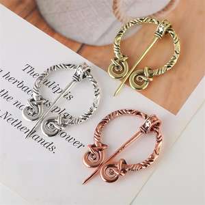 Популярная винтажная металлическая Винтажная брошь из цинкового сплава в стиле викингов для женщин, украшение для платья, булавка для воротника - Product Image 1