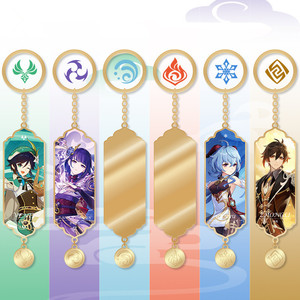 <span class=keywords><strong>Genshin</strong></span>-llavero con colgante de borla, figura de impacto, llavero de Metal acrílico a la moda, regalos para jugadores - Product Image 2