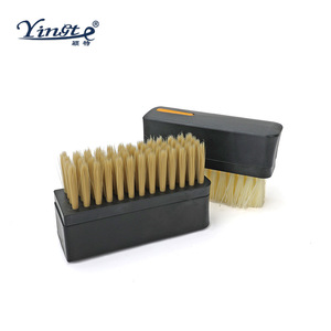 Yinste <b>Shoe</b> Brush Pig Hair <b>Soft</b> Bristles For Leather Cleaning Stain Removal - Product Image 4