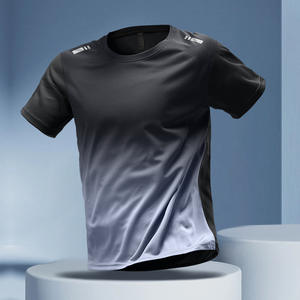 Camiseta Deportiva de Secado Rápido, Transpirable, Ajustada, de Manga Corta, de Seda Helada, Delgada, para Verano, Ropa Deportiva para Entrenamiento y Running - Product Image 6