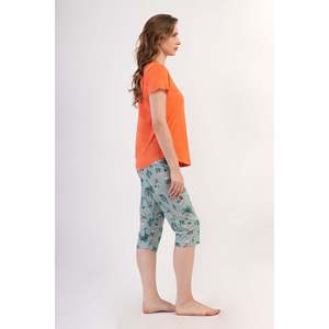 Combinaison de nuit ovale à manches courtes et col rond pour femme - Product Image 3