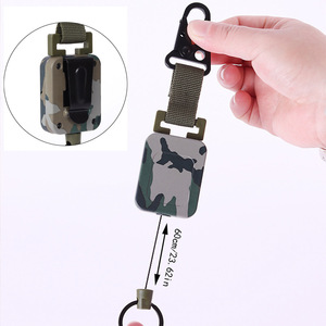 Cross-border woven camouflage easy-open <b>buckle</b> outdoor fishing camping strap back <b>clip</b> nylon rope rectangular easy-open <b>buckle</b> - Product Image 2