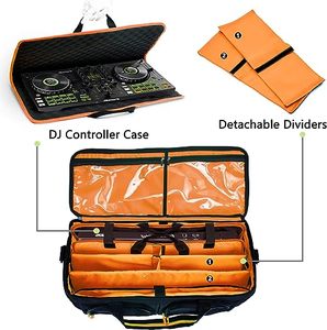 Muestra gratuita: Bolsa grande para cables - Poliéster 600D, base acolchada extraíble y divisores. Bolsa de Transporte para Equipo de DJ Profesional - Product Image 2