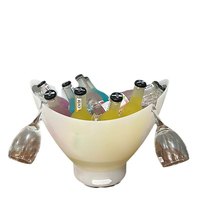 Seau à glace LED avec haut-parleur Bluetooth, seau à glace lumineux de 7 L pour les fêtes et les bars avec fonction de changement de couleur automatique