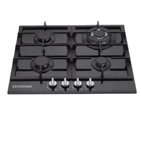 Table de cuisson à gaz GPL/GN 4 brûleurs encastrable 60 cm en verre trempé pour cuisine domestique - Vente en gros usine